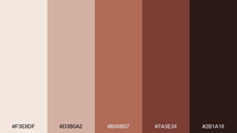 rustic brick coffee shop color palette with hex codes