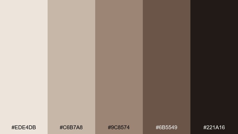 rustic cabin evening color palette with hex codes