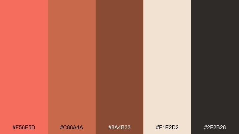 rustic cabin firelight bittersweet color palette with hex codes
