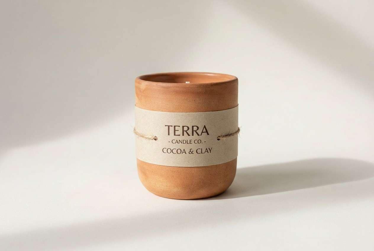 handmade packaging studio shot in rustic color scheme