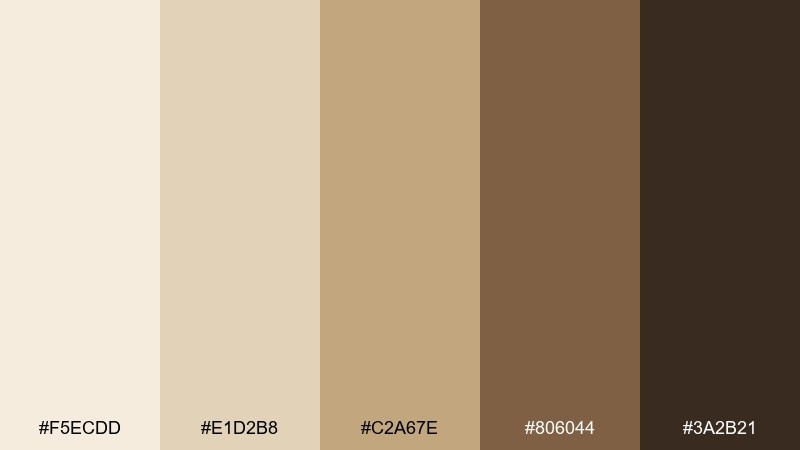 rustic parchment color palette with hex codes