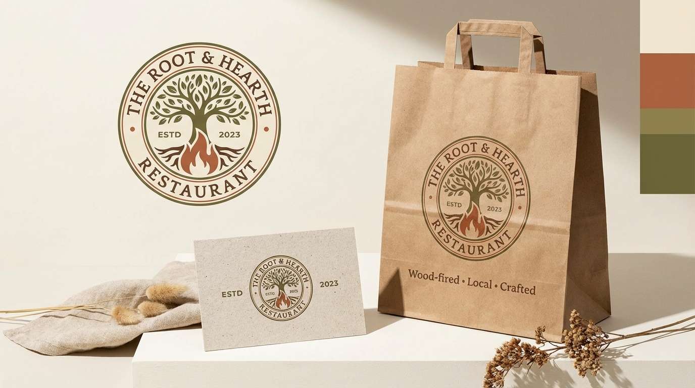 rustic restaurant branding kit