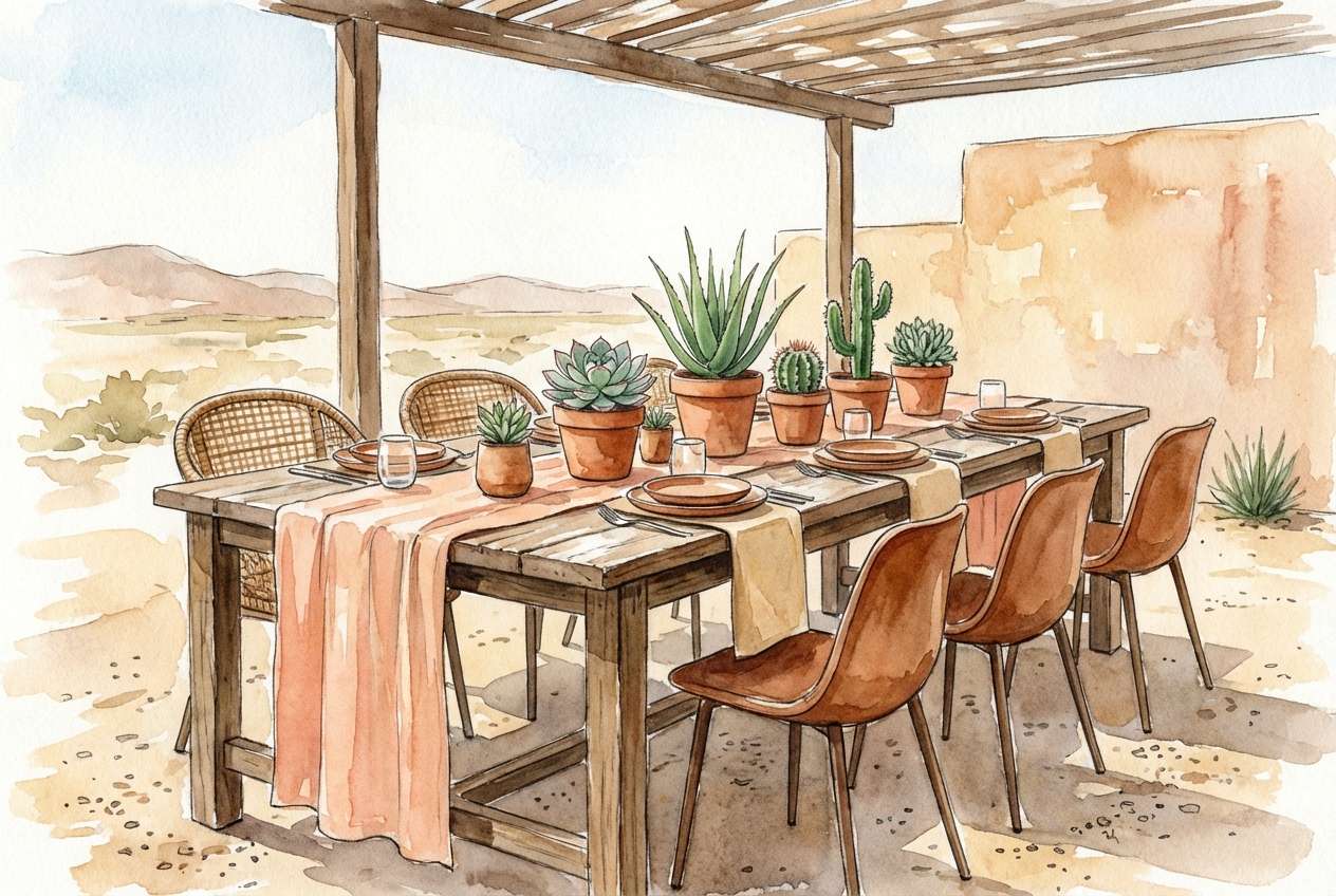 adobe outdoor dinner