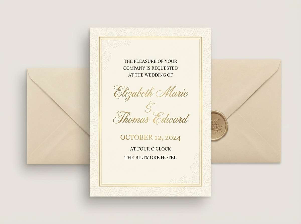 vintage lace invitation