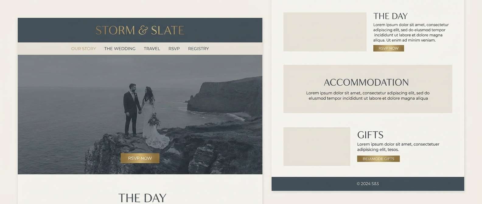 stormy slate website ui