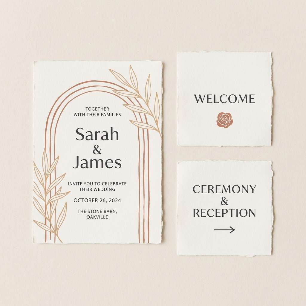 minimal rustic signage