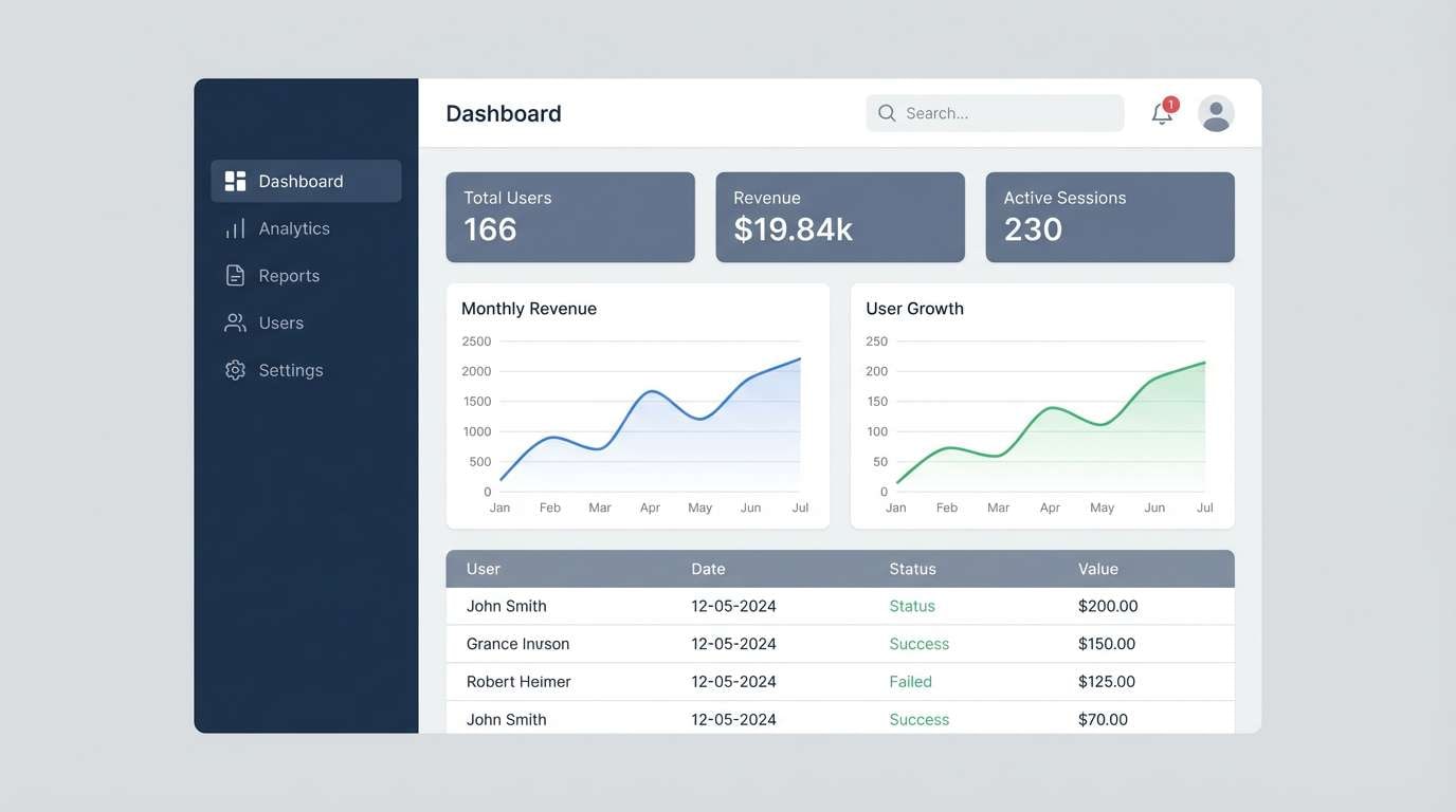 saas analytics dashboard