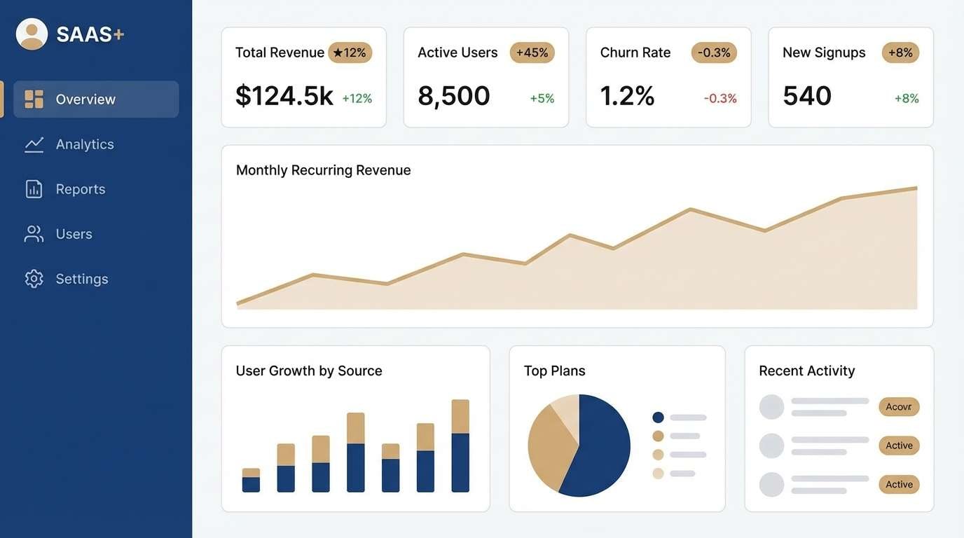 saas dashboard ui
