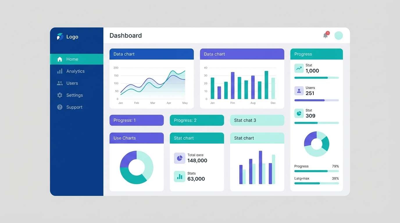 saas dashboard ui mockup