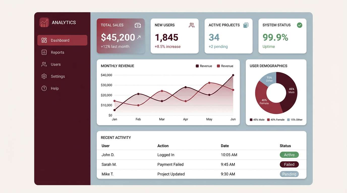 saas dashboard ui