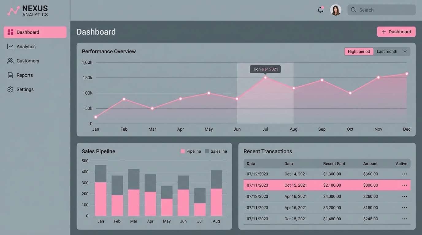 saas dashboard ui