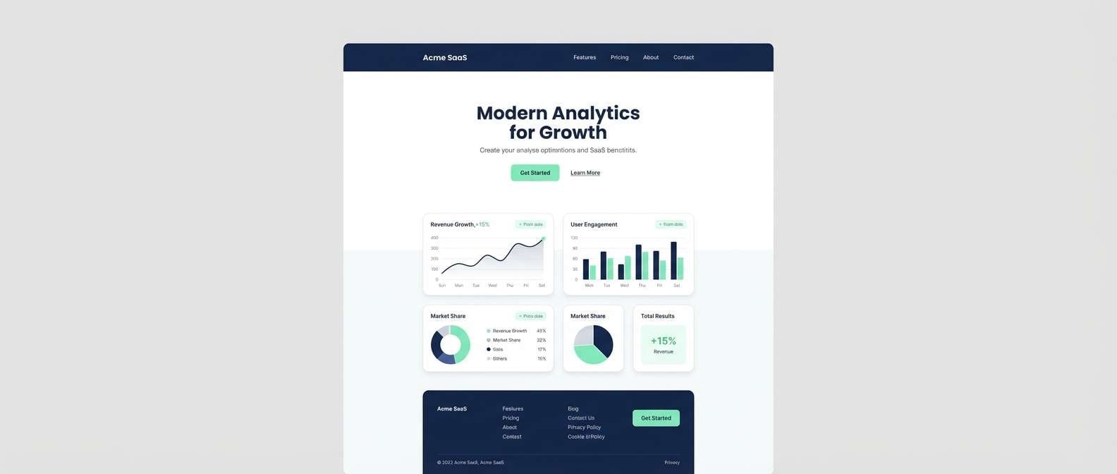 saas homepage ui
