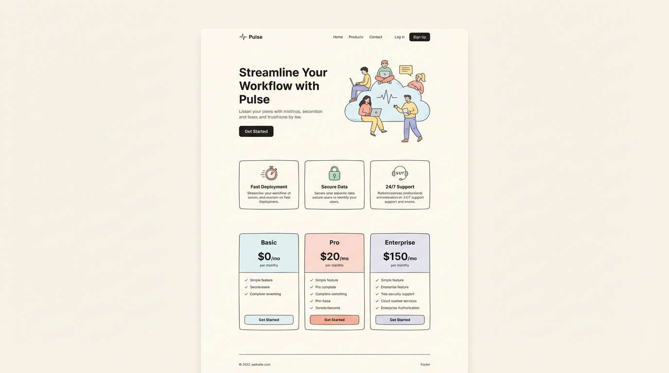 saas landing page