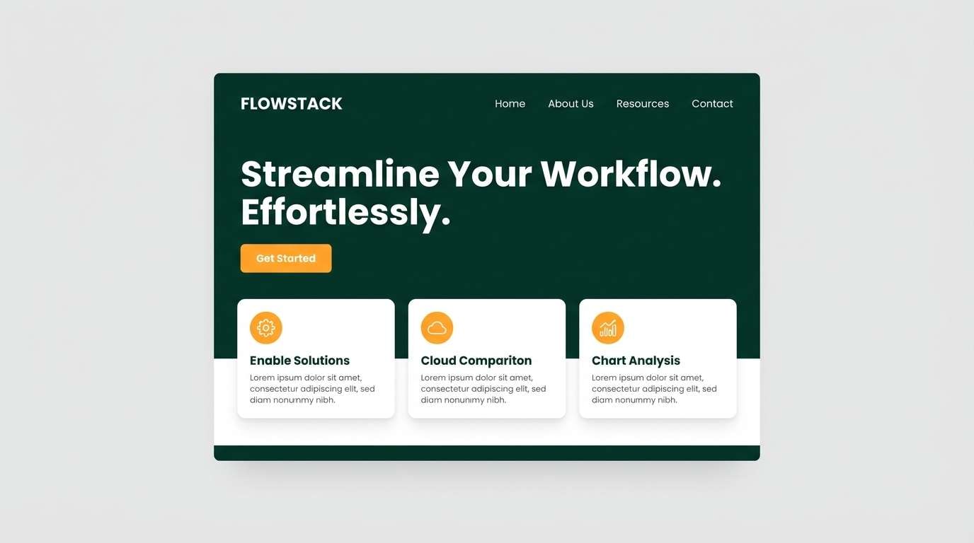 saas landing page mockup