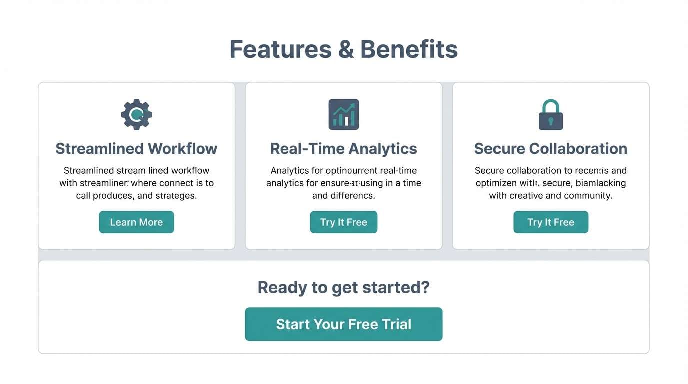 saas website section