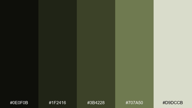 sable thicket graveyard color palette with hex codes
