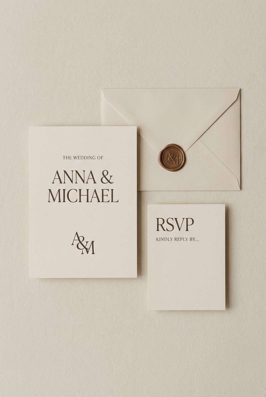 warm wedding invitation