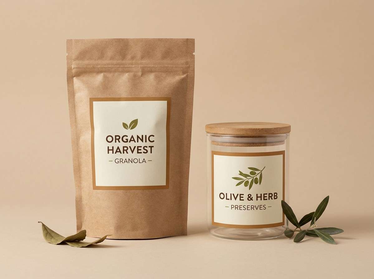 organic packaging mockup