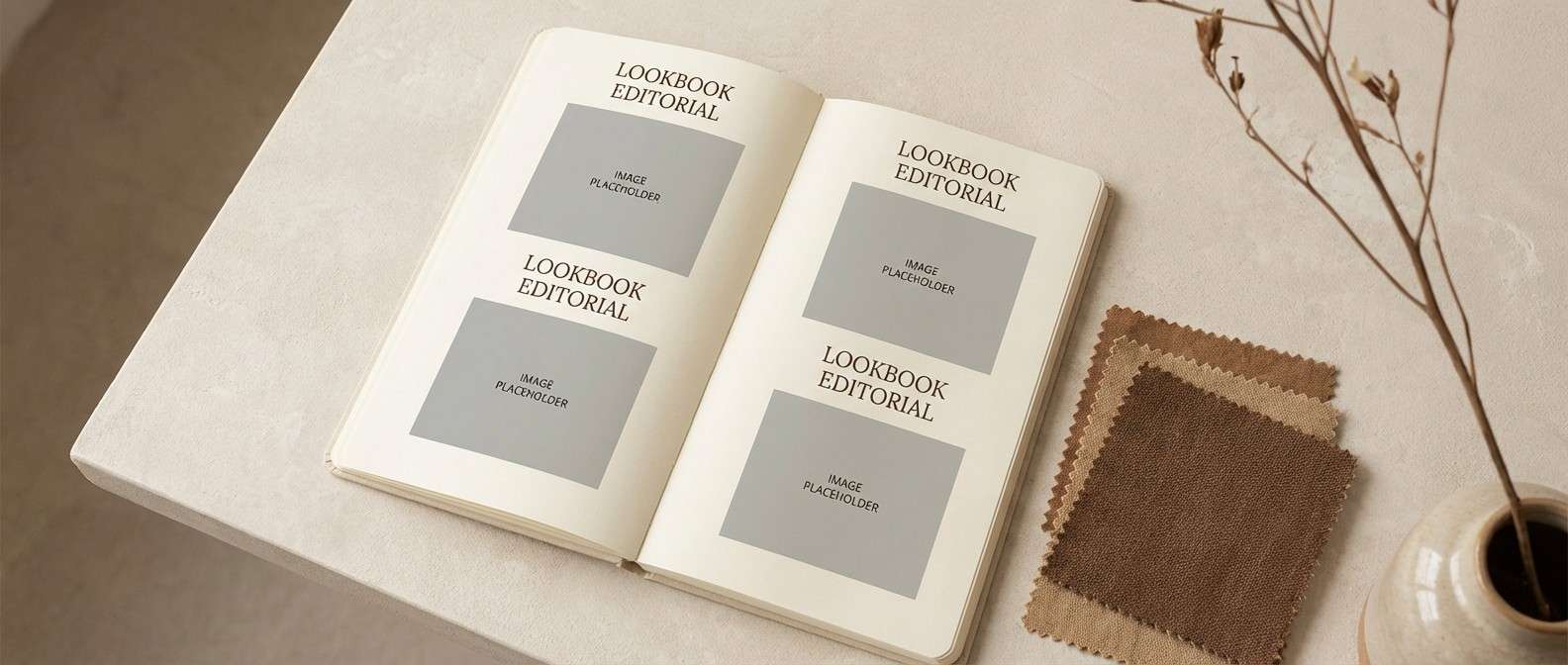 warm lookbook layout