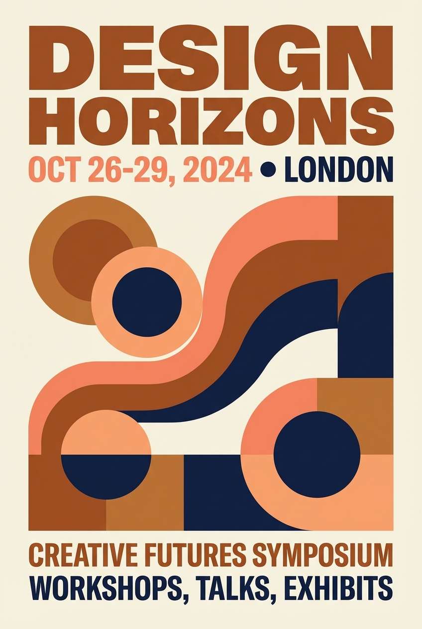 sunset themed poster