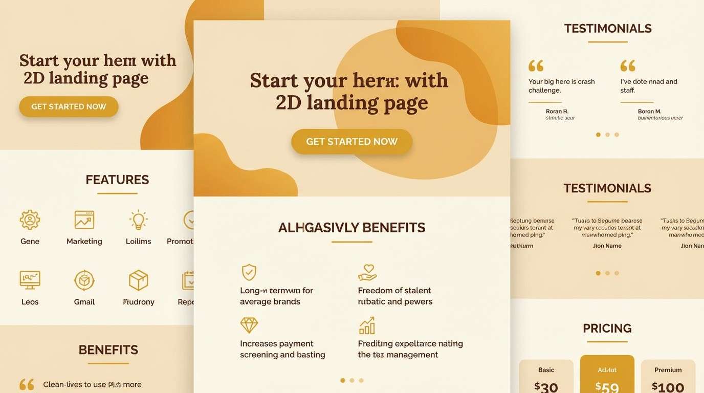 gold cta landing page