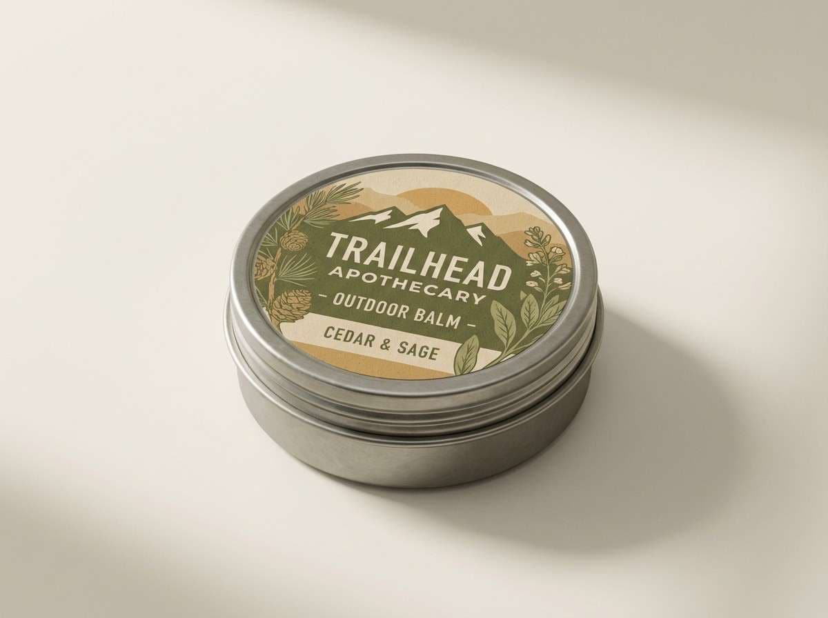 outdoor balm tin packaging
