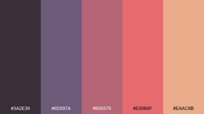 safari dusk travel color palette with hex codes