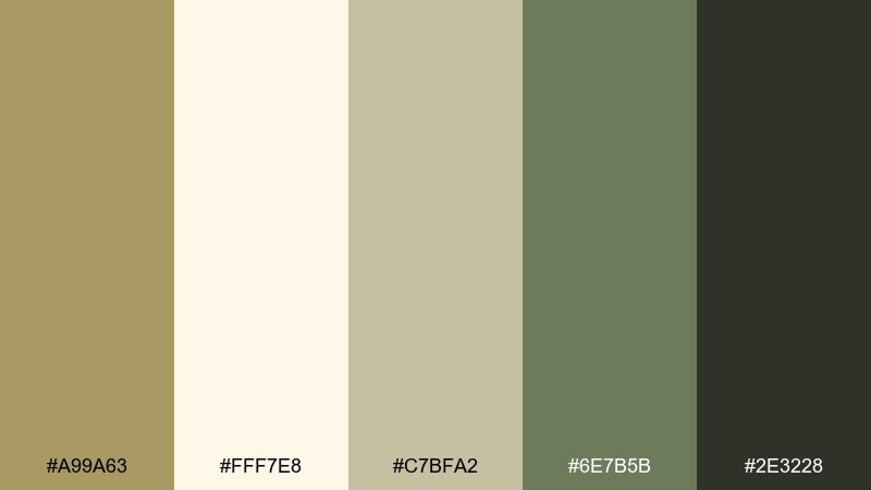 safari linen color palette with hex codes