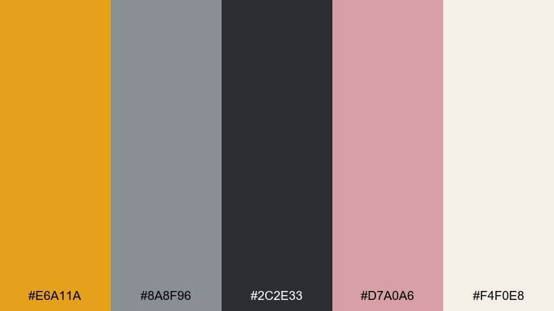 saffron and smoke moroccan color palette with hex codes