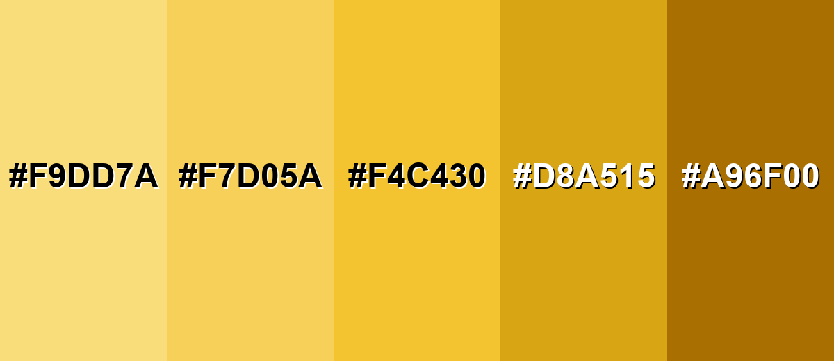 shades and variations of saffron-color