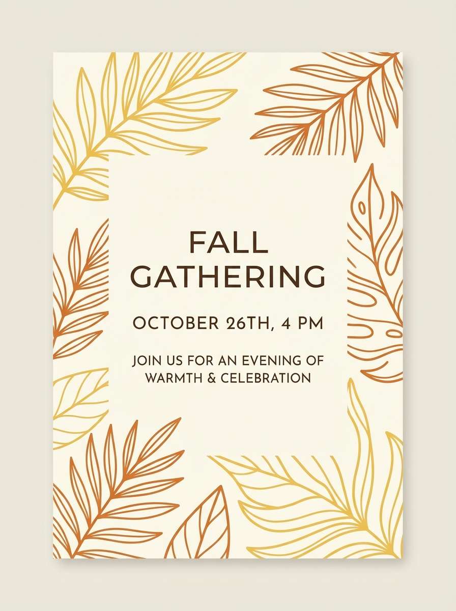 fall invitation card