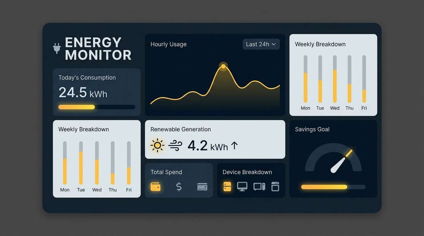 energy app ui