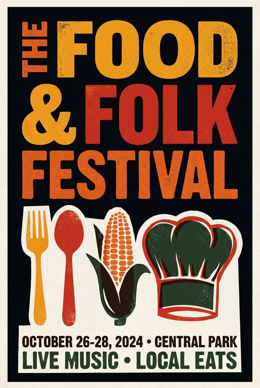 retro festival poster