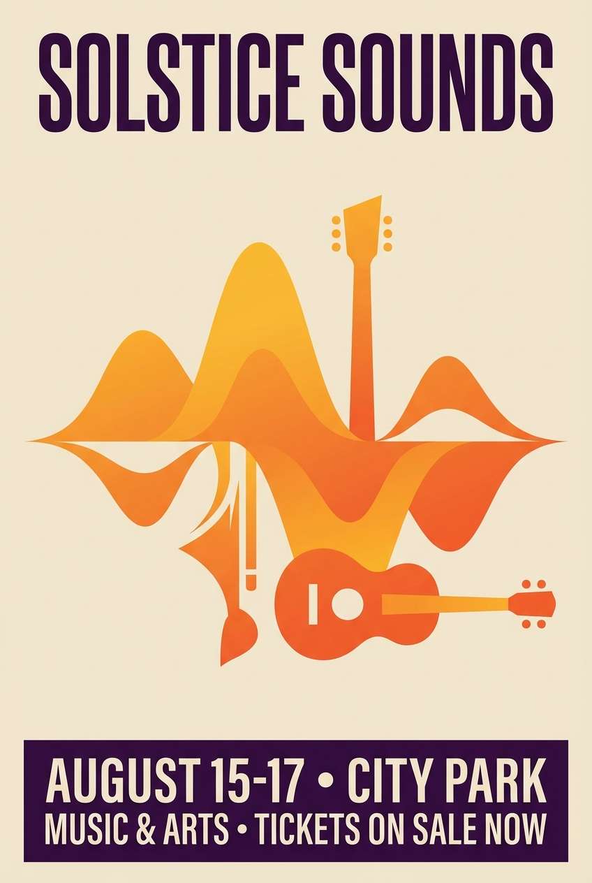 saffron orange festival poster