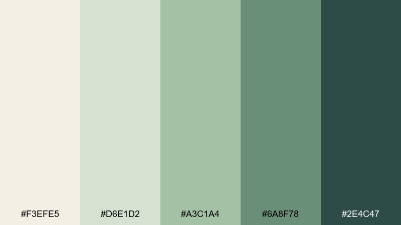 sage breeze desert oasis color palette with hex codes