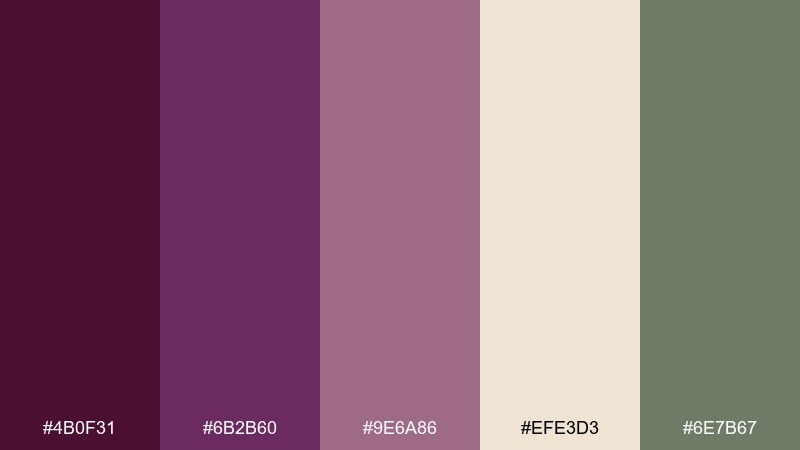 sage cellar pairing purple wine color palette with hex codes