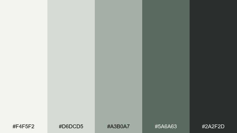 sage concrete color palette with hex codes