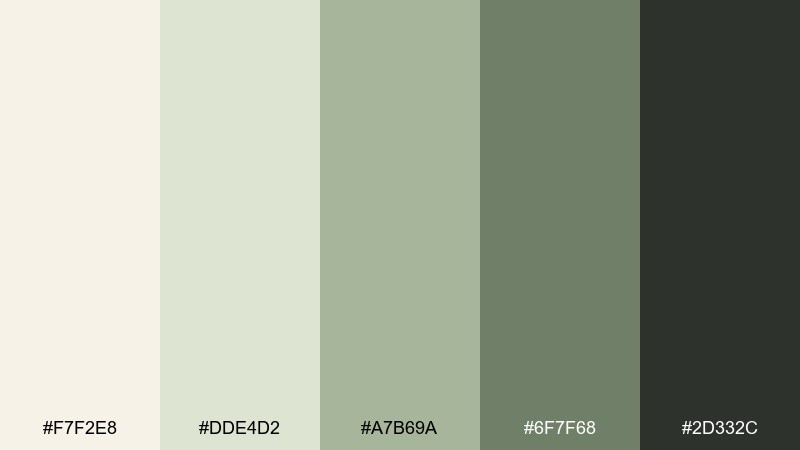sage kitchen farmhouse color palette with hex codes