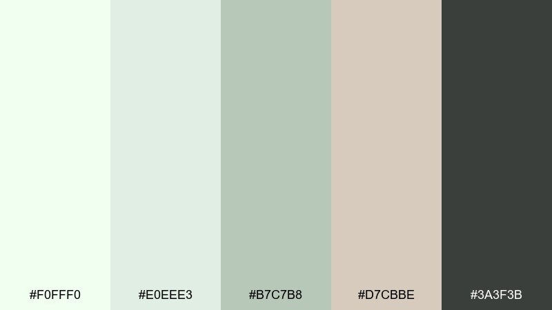 sage library honeydew color palette with hex codes