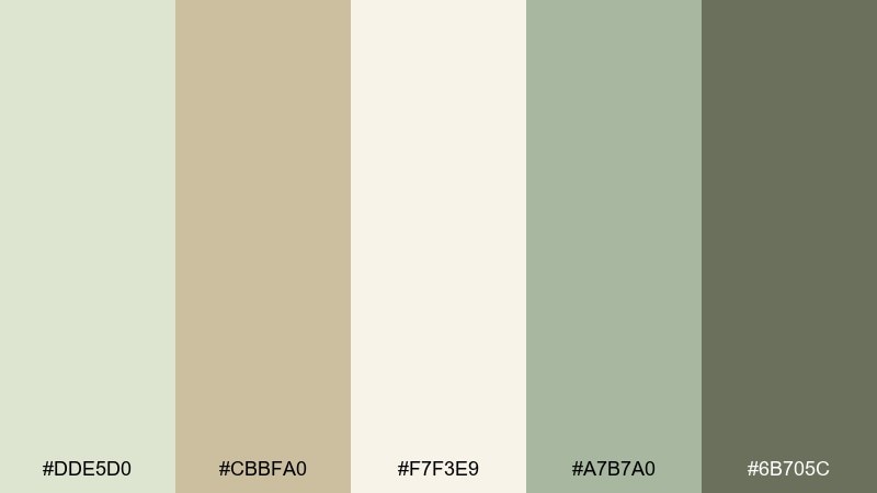 sage linen neutral gender reveal color palette with hex codes