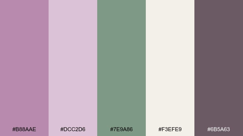 sage meadow color palette with hex codes