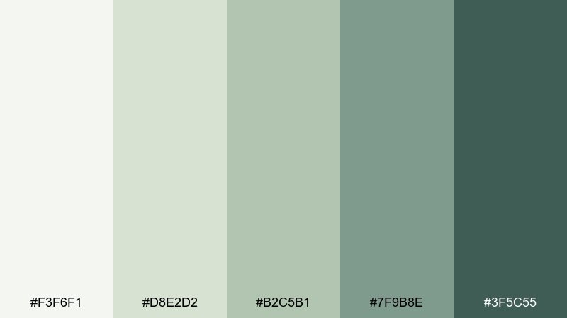 sage moon dreamy color palette with hex codes
