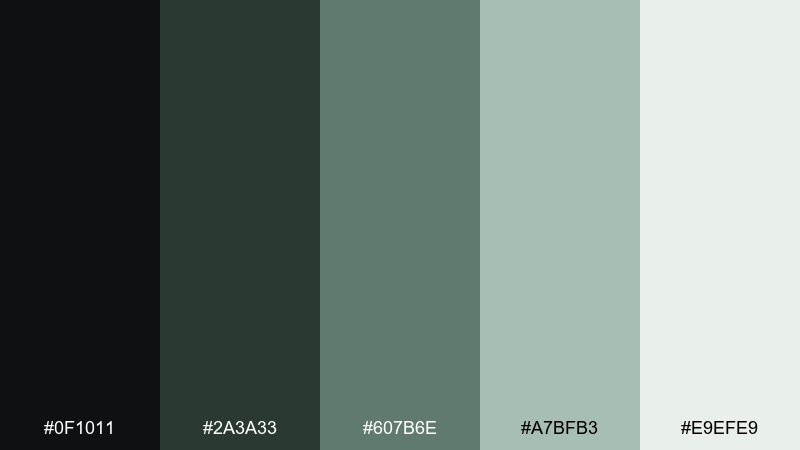 sage onyx color palette with hex codes