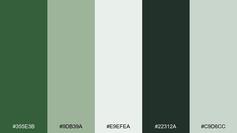sage studio ui color palette with hex codes