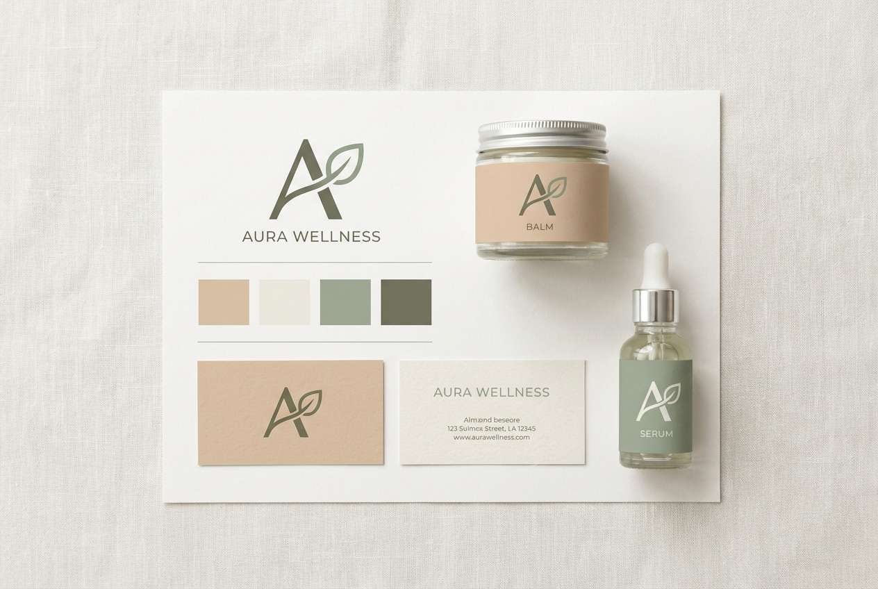 sage wellness branding set