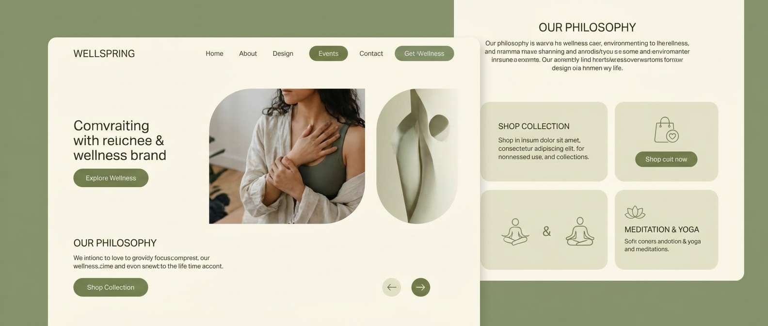sage wellness landing ui