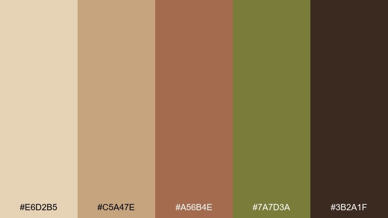 sahara dunes moroccan color palette with hex codes