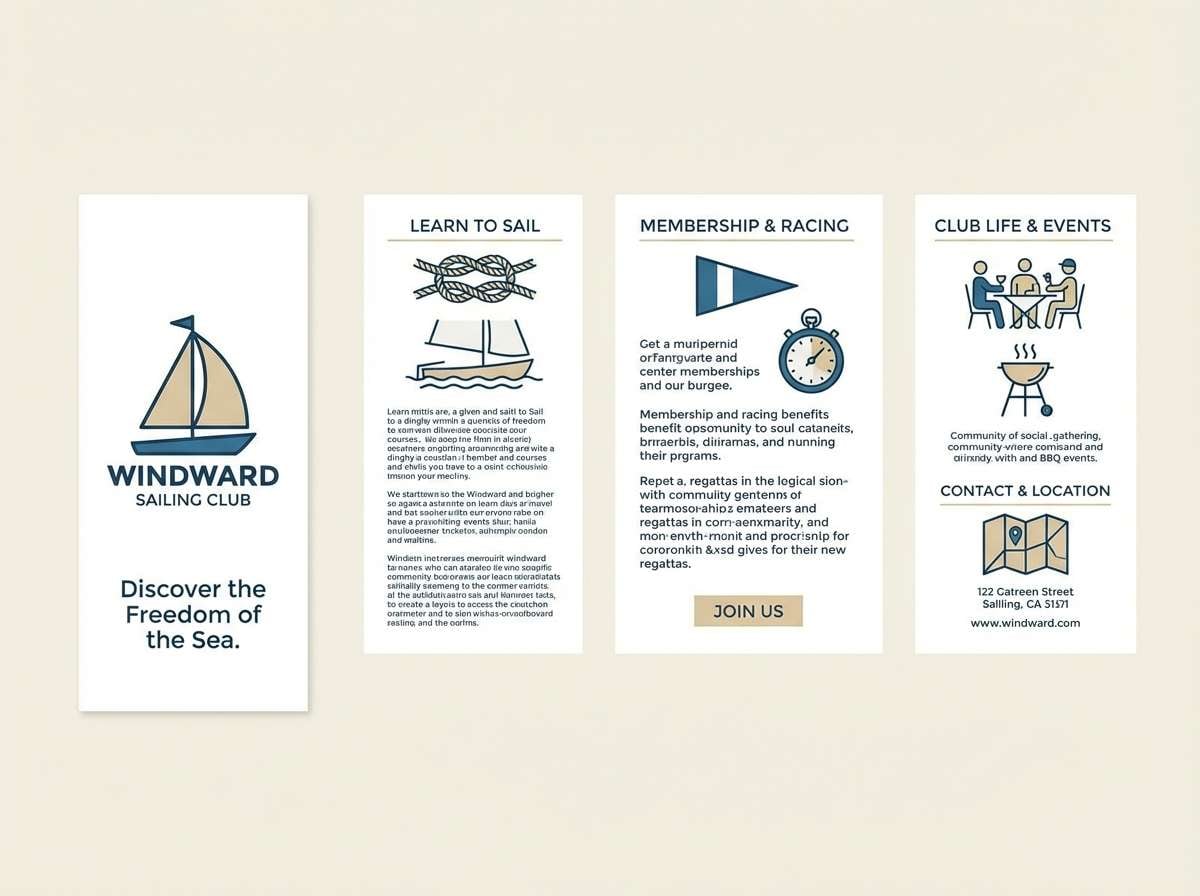 sailing brochure layout