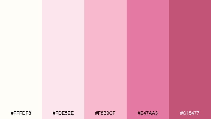 sakura milk tea color palette with hex codes