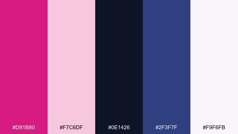 sakura nightfall color palette with hex codes